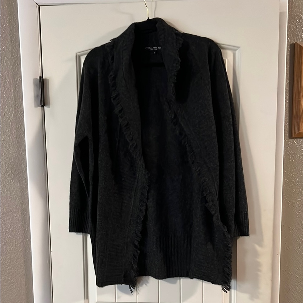 NWOT Charcoal Open-Front Cardigan Sweater